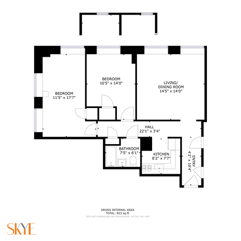 a floor plan of a home with an open floor plan